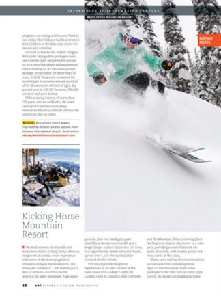 A Skier's Guide To 10 Of B.C.'s Best/ Ski Canada Magazine