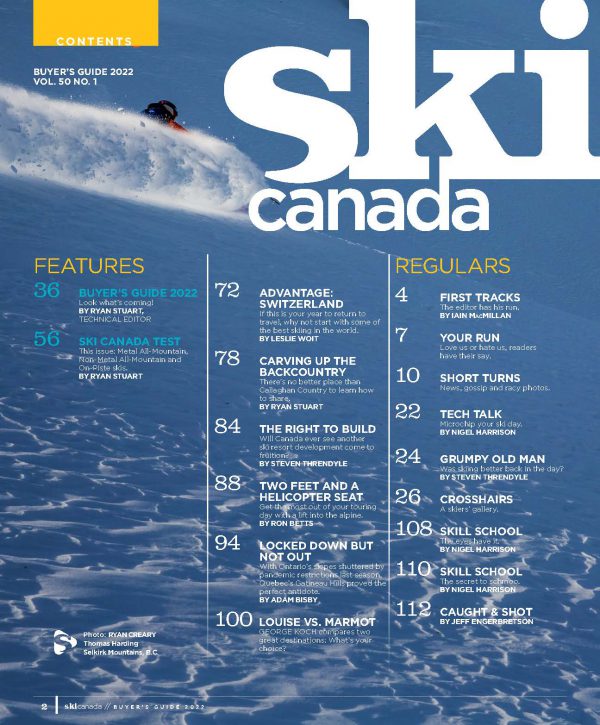 Buyer's Guide 2022 - Vol 50 #1 / Ski Canada Magazine