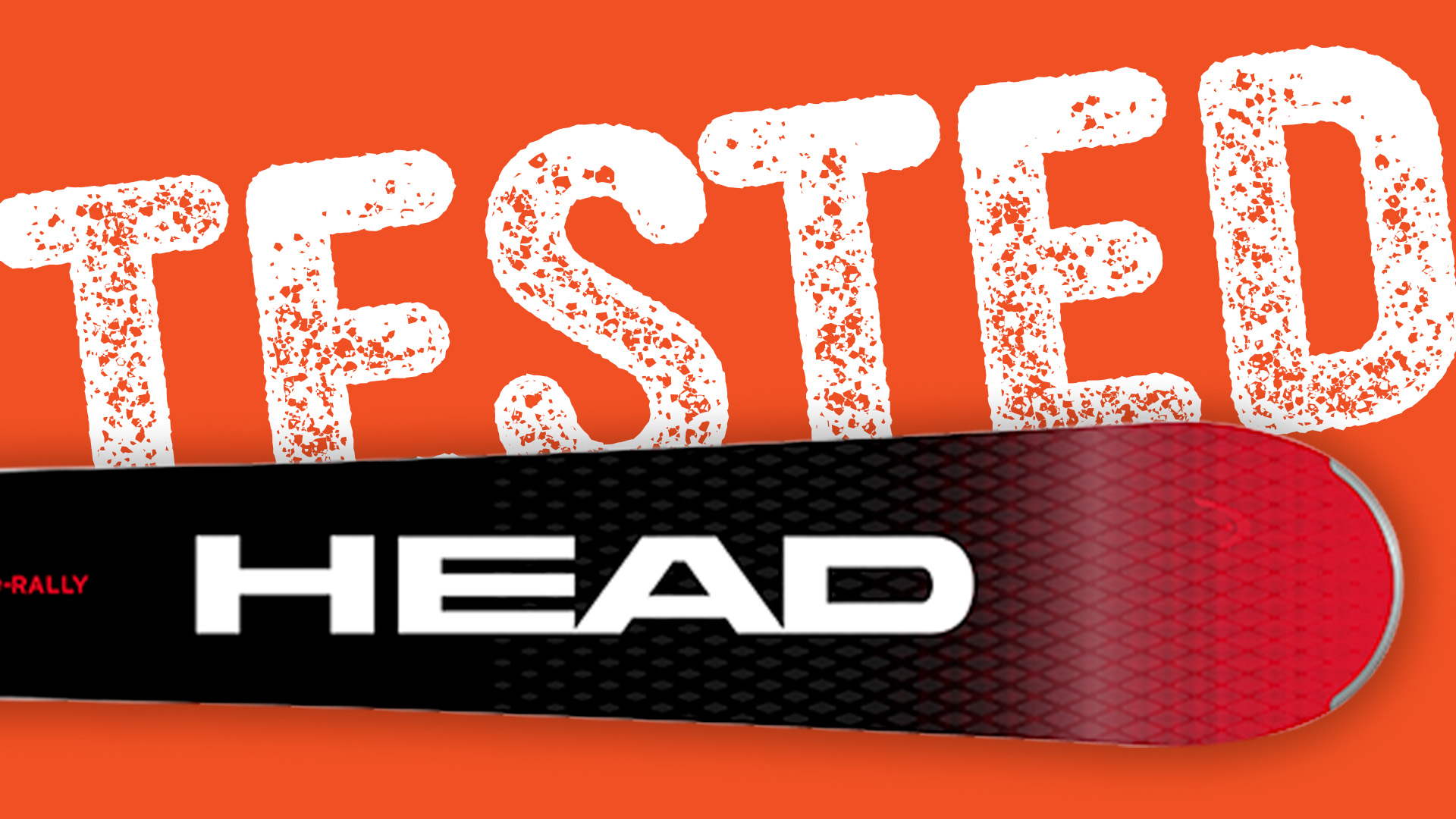 Close-up of the Head Supershape E-Rally ski tip with performance graphics.
