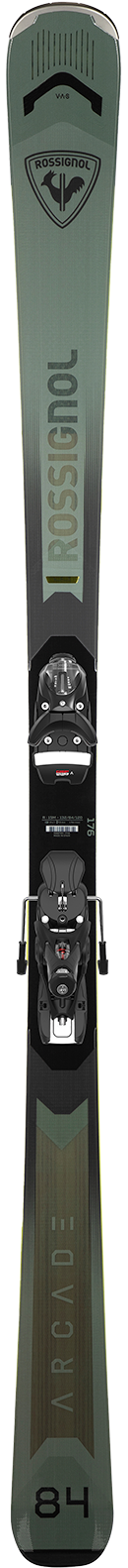 Rossignol Arcade 84 all-mountain carving ski on snow.