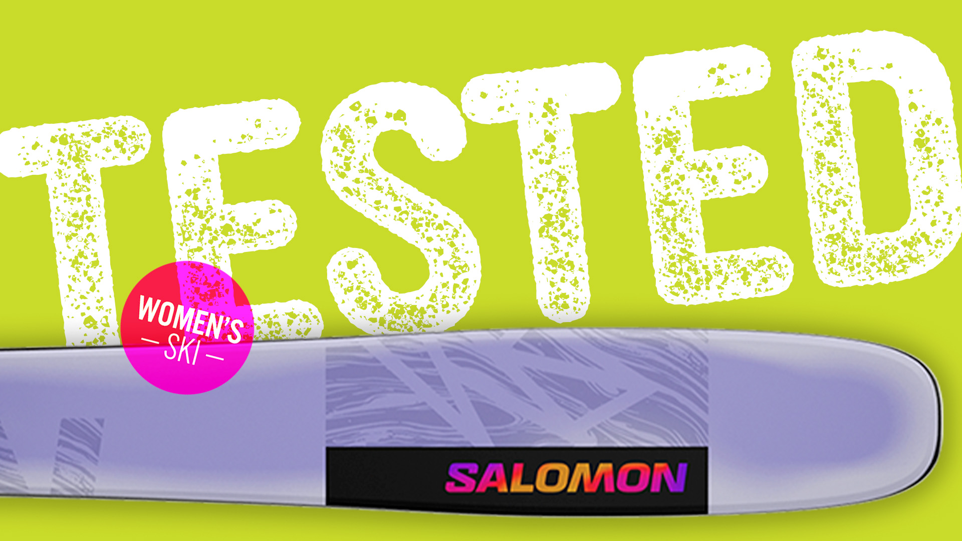 Close-up of the Salomon Lumen QST 98 women’s ski.