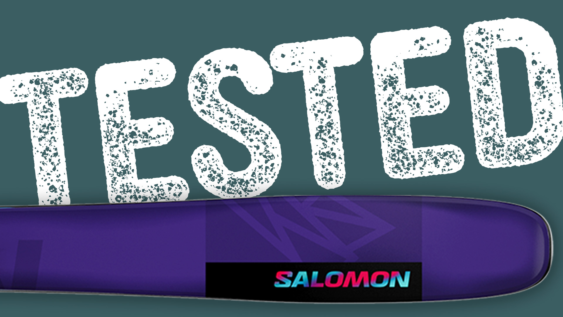 Close-up of the Salomon QST 98 ski.