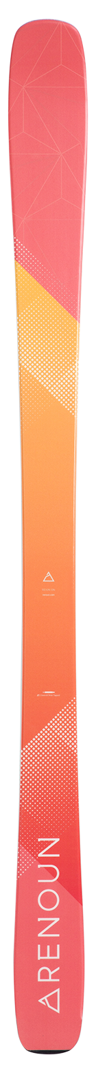 Renoun Earhart 88 women’s ski shown vertically in gradient pink and orange