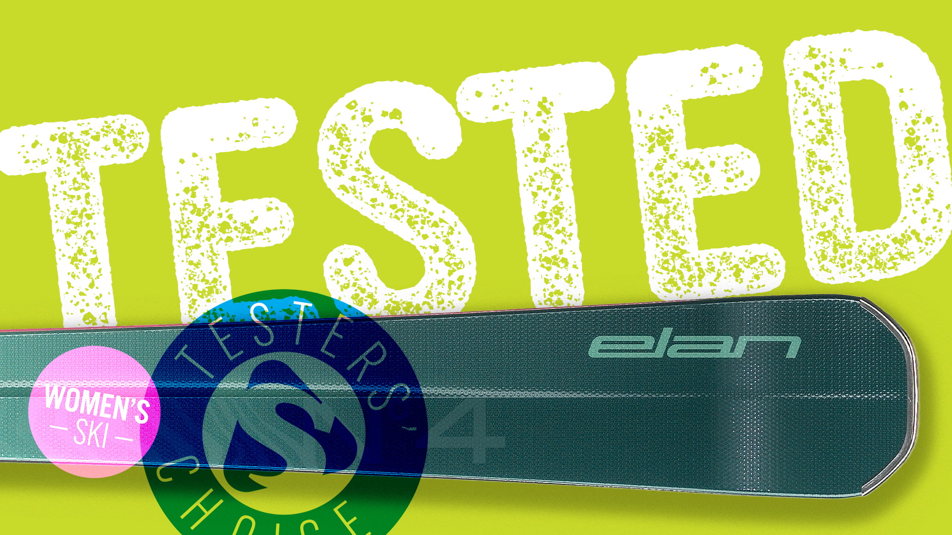 Elan Primetime N⁴ women’s ski tip with Tested badge overlay