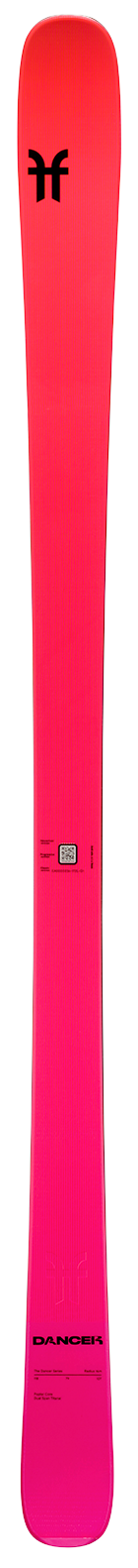 Faction Dancer 79 ski shown vertically in bright red